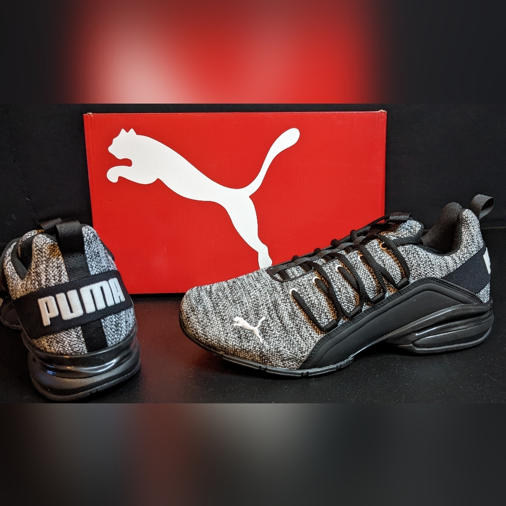 Puma Axelion Wide Men's Training Shoes Color: Black/Grey/White Size: 12
